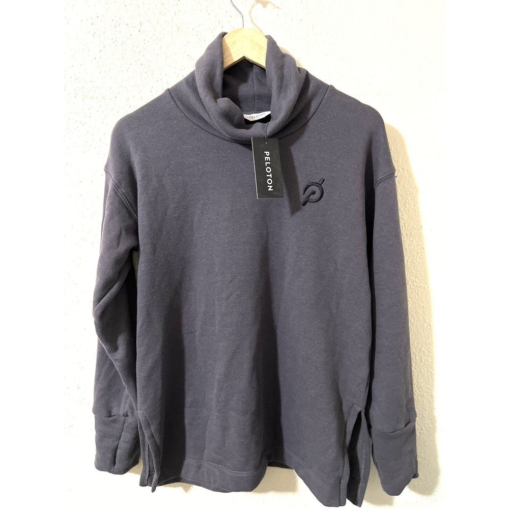 Peloton Grey Sweater Funnel Neck Sweatshirt Pullover Size XS NWT $8888